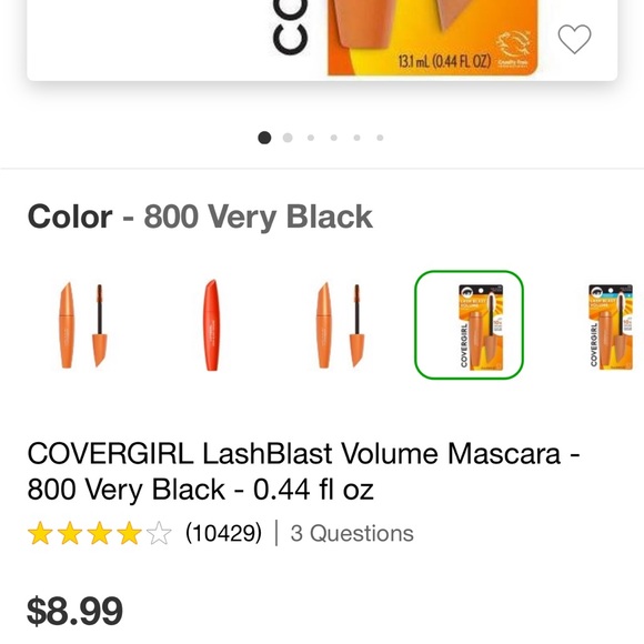 SOLD Cover girl Lash Blast Very Black - Picture 2 of 3